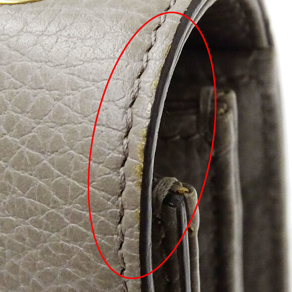 GUCCI Authentic Gray Leather Shoulder Bag - Picture 11 of 14